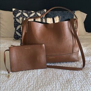 Calvin Klein Reversible Pebble Leather Bag